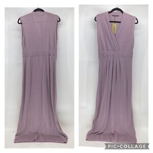 Peruvian Connection ADRIATICO lilac maxi knit dress minimalist size M